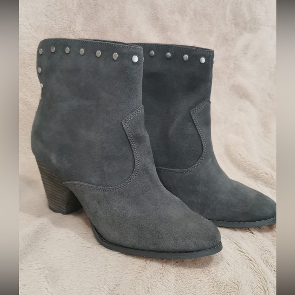 NEW! Splendid Women's Esmae Size 10 Grey Ankle Leather Suede Ankle Boots - Picture 8 of 11